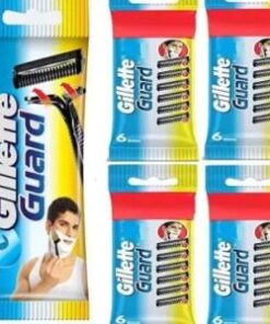 Gillette Guard Cartridge Single Blade With Razor (25Cartridge + 1 Razor Handle) Pack of 26 Items