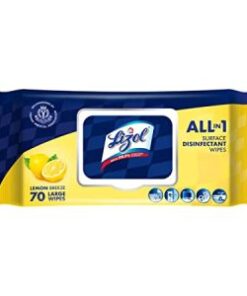 Lizol Disinfectant Wet Wipes, Refreshing Lemon Fragrance – 70 Wipes | Sanitizer Wipes with Moisture-Lock Lid | All Surface Cleaner