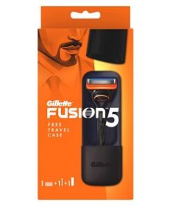 Gillette Fusion Manual Razor for Men with Free Travel Case (Limited Time Offer) for Perfect Shave and Perfect Beard Shape