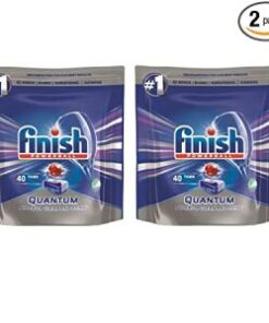 Finish Dishwasher Detergent Tablet Quantum, 80 Tabs (40 Tabs Pack of 2)