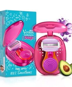 Gillette Venus Snap Hair Remover| Women Body Razor| Pack of 1 | Compact case|Soap gel bar with avocado