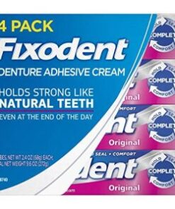 Fixodent Original Denture Adhesive Cream-2.4 oz, 4 pk