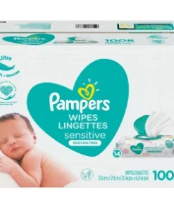Pampers Baby Wipes Sensitive Perfume Free 14X Pop-Top Packs 1008 Count