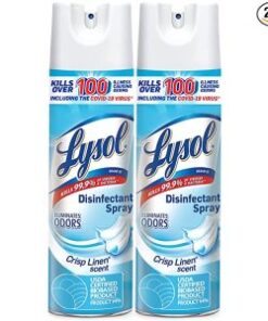 Lysol Disinfectant Spray, Crisp Linen, 38oz (2X19oz)