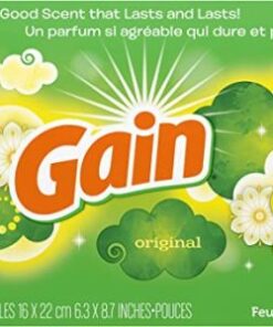 Gain Dryer Sheets Laundry Fabric Softener, Original Scent, 240 Count