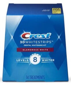 Crest 3D White Luxe Whitestrip Teeth Whitening Kit, Glamorous White, 14 Treatments, (Packaging May Vary)