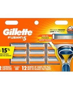 Gillette Fusion5 Men’s Razor Blades, 12 Blade Refills
