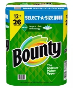 Bounty Select-A-Size Paper Towels, White (108 Sheets/Roll, 12 Rolls)