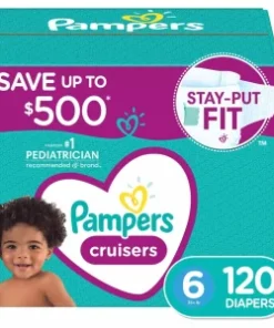 Pampers Cruisers Diapers – Size 6 (35+ Pounds), 120 Count