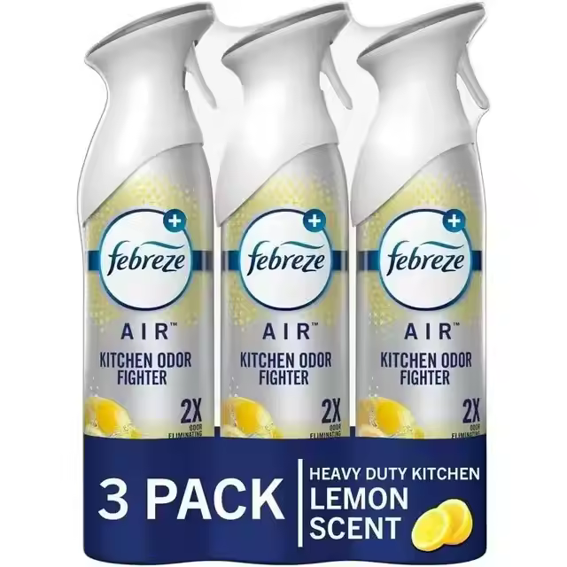 Febreze Air Effects Spray, Kitchen Odor Fighter Air Freshener Lemon Scent, 8.8 oz. Aerosol Can (Pack of 3) - Image 2