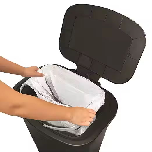 Glad 20 Gallon Trash Can - Plastic Kitchen Waste Bin with Odor Protection of Lid - Hands Free with Step On Foot Pedal - Image 2